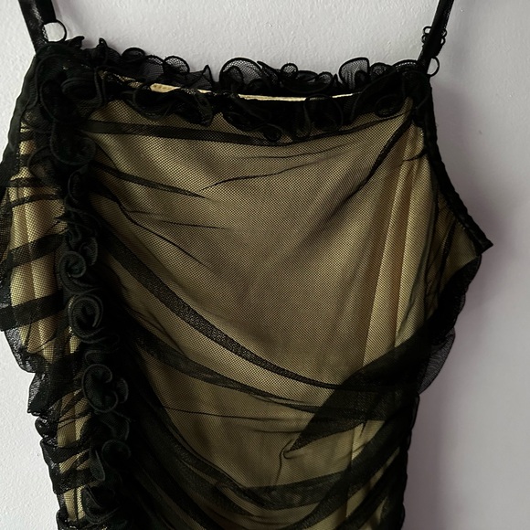 Boston Proper Black Tulle Top Size M - Picture 3 of 11
